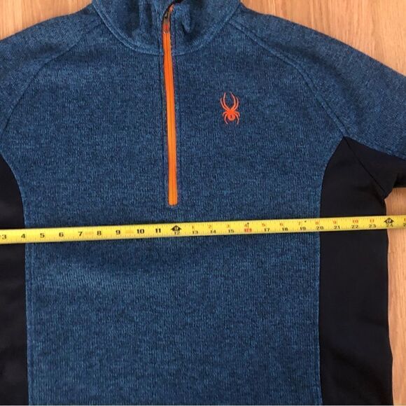 SPYDER Outbound 1/2 Zip Pullover Core Sweater Blue/Black/Orange - Picture 5 of 8